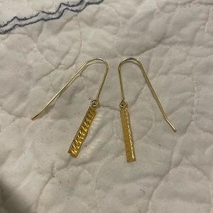 Gold dangle earrings